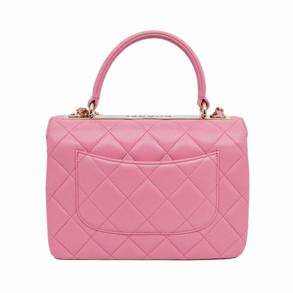 Chanel Top Handle Trendy CC Pink Lambskin Flap Chain — view 2