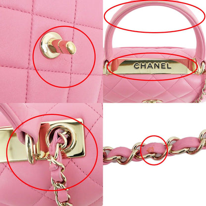 Chanel Top Handle Trendy CC Pink Lambskin Flap Chain — view 7