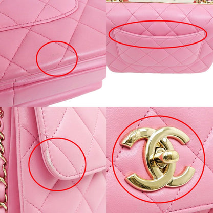 Chanel Top Handle Trendy CC Pink Lambskin Flap Chain — view 6