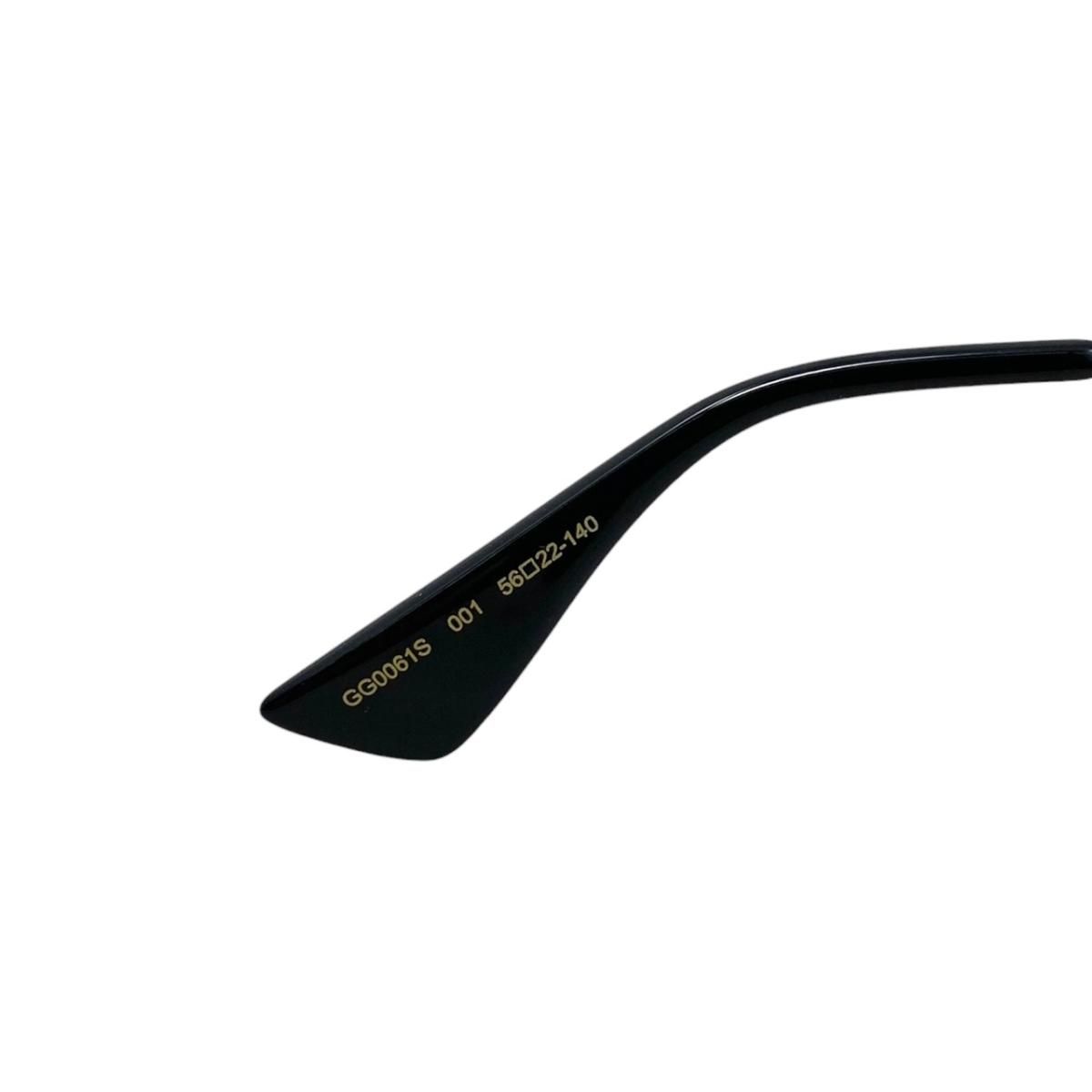 Gucci Sunglasses Double Bridge Logo Bi Black Gold Eyewear — view 8