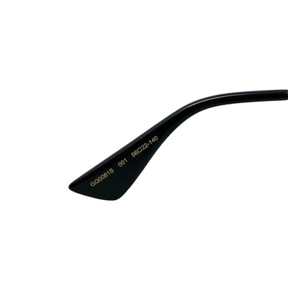 Gucci Sunglasses Double Bridge Logo Bi Black Gold Eyewear — view 8