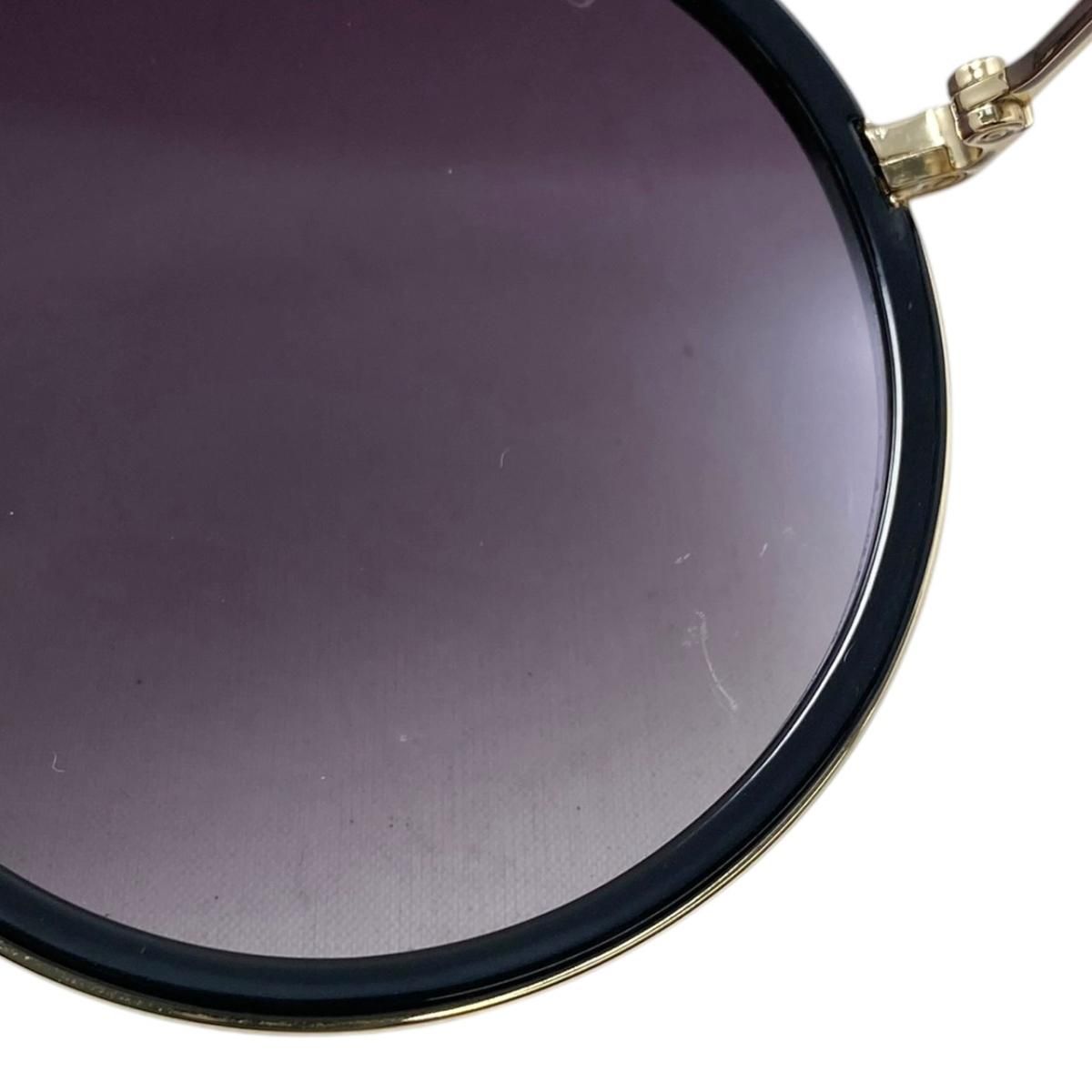 Gucci Sunglasses Double Bridge Logo Bi Black Gold Eyewear — view 6