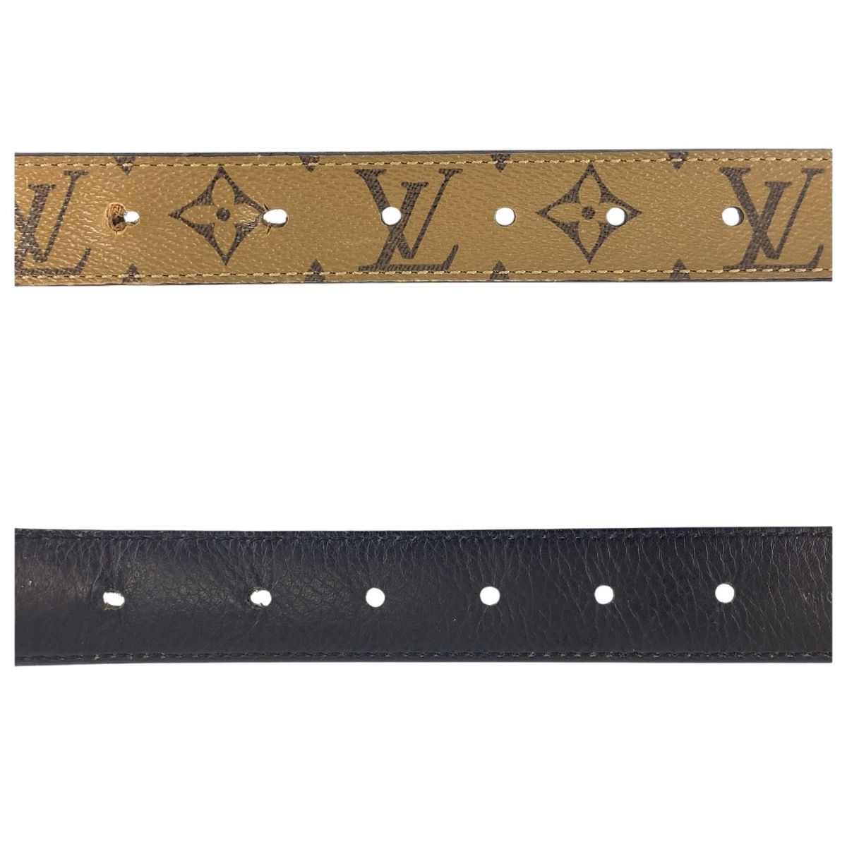 Louis Vuitton Monogram Reverse Ceinture Essential 85 cm Brown Leather Belt — view 7