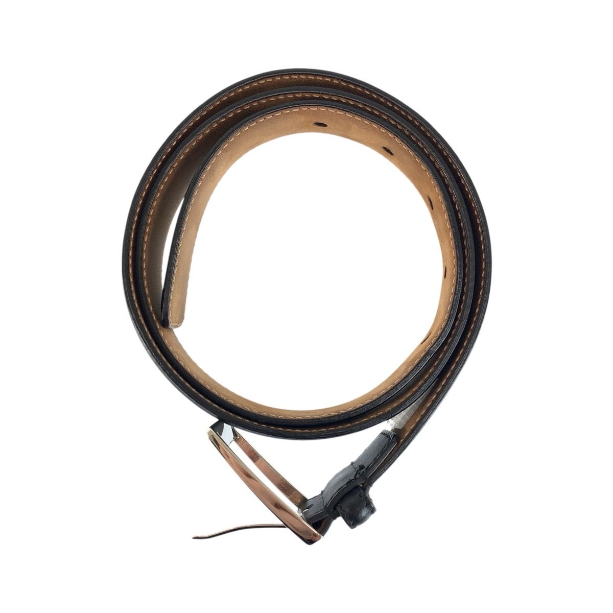 Gucci 85 cm Black Silver Leather Belt — view 8