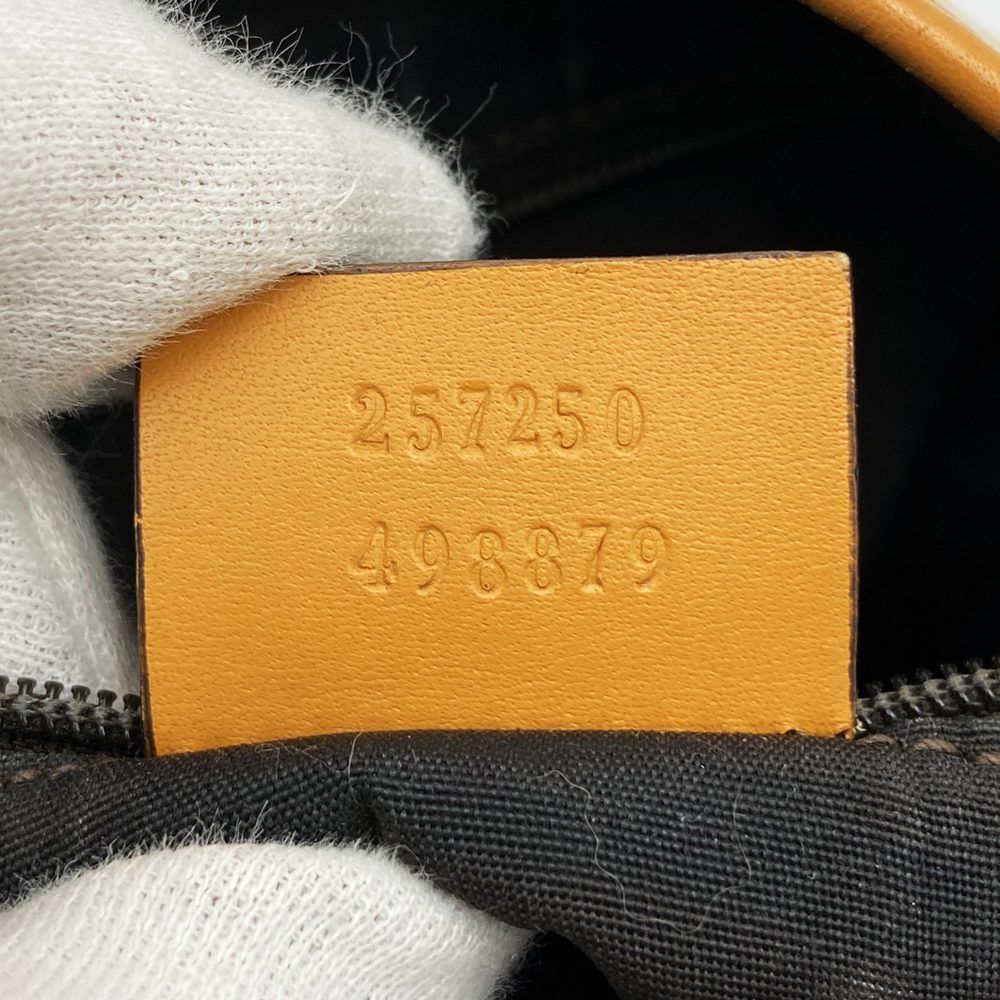 Gucci Flora Tote Flower Canvas Leather Orange Brown — view 8