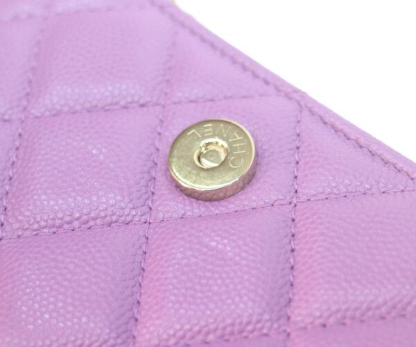 Chanel Mini Quilted Caviar Leather Chain Shoulder — view 9