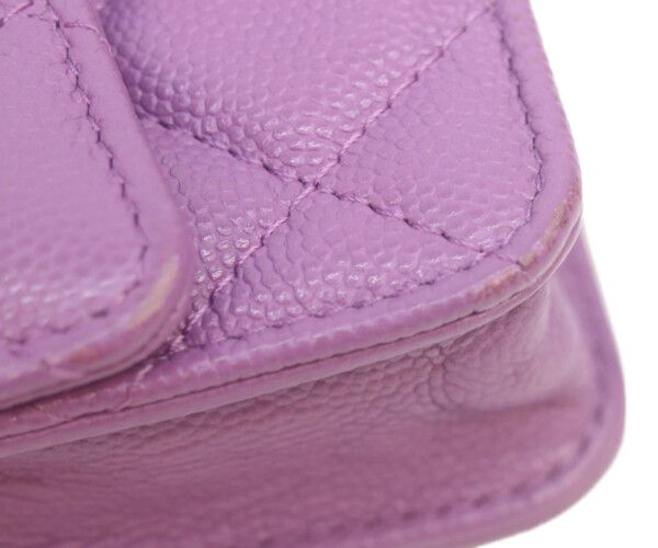 Chanel Mini Quilted Caviar Leather Chain Shoulder — view 7