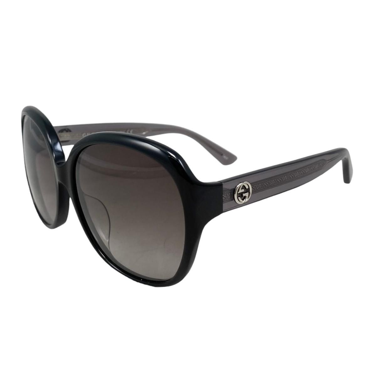 Gucci Sunglasses Interlocking Logo Black Gray Eyewear