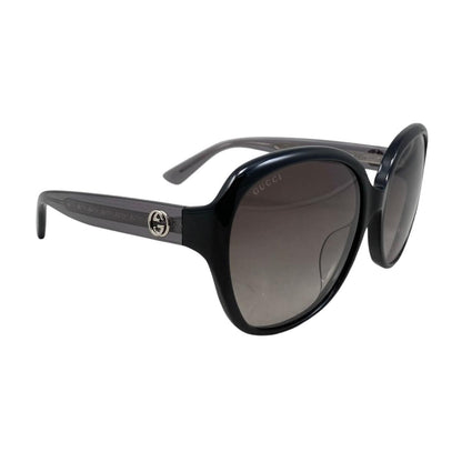 Gucci Sunglasses Interlocking Logo Black Gray Eyewear — view 2