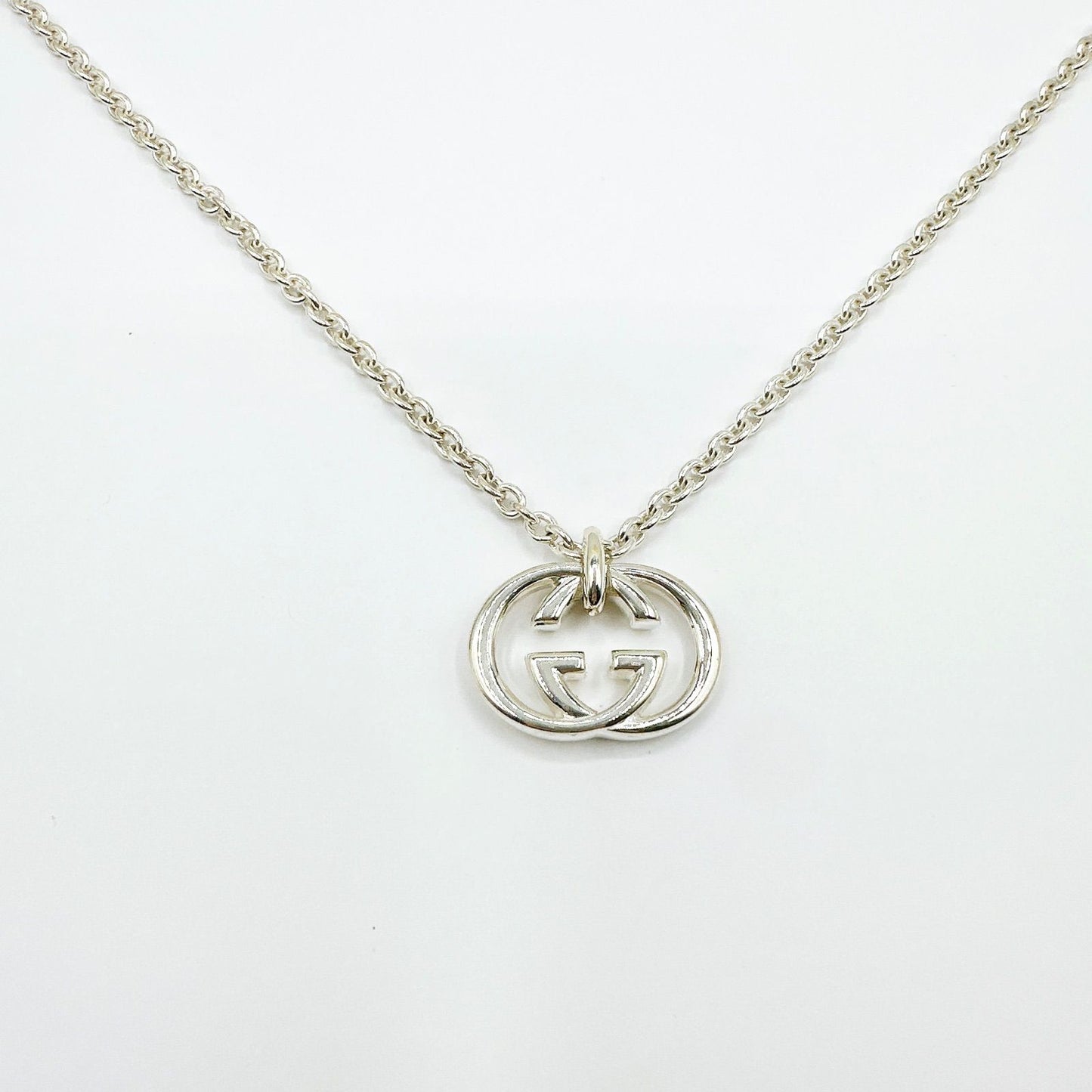 Gucci Interlocking Silver Necklace 49 cm — view 5