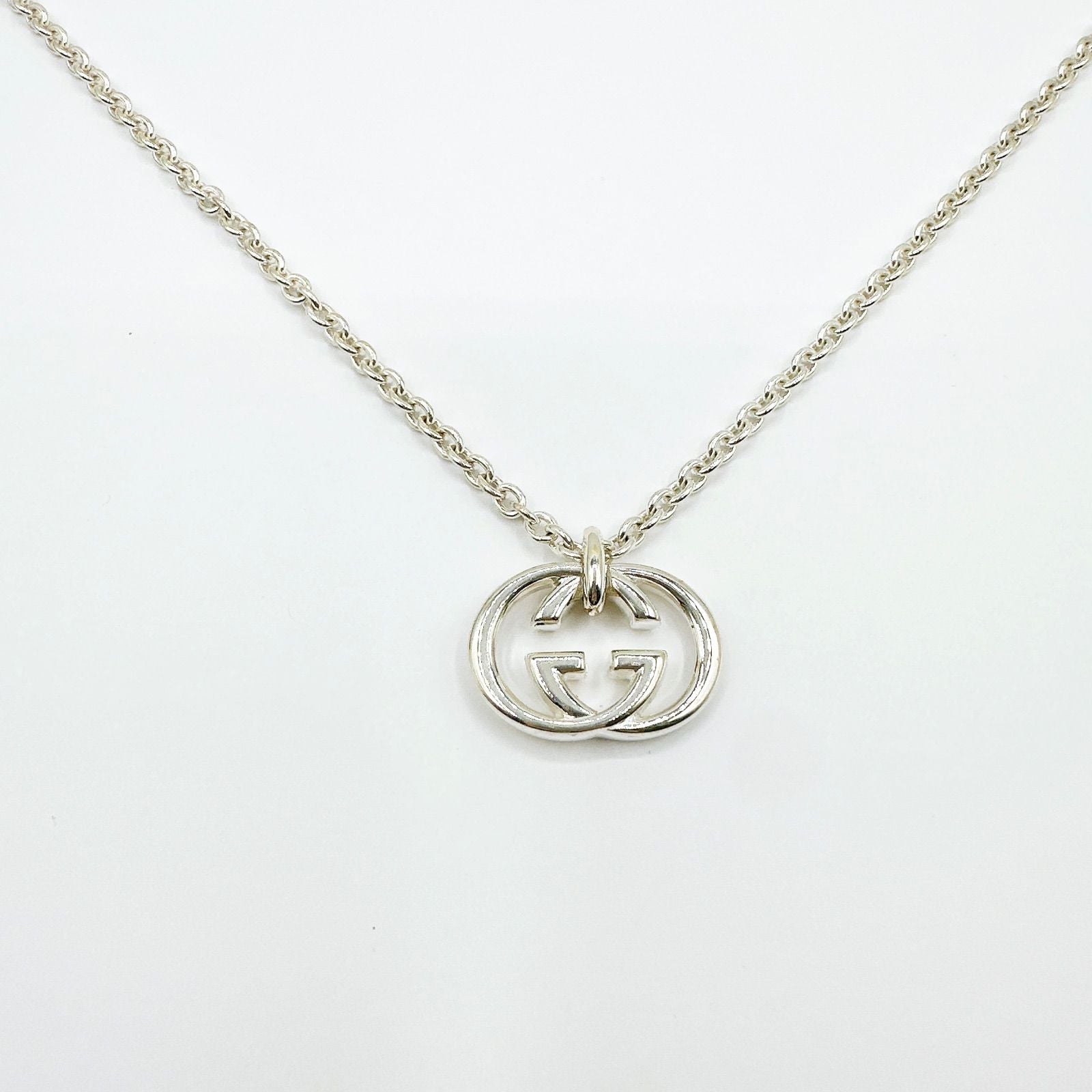 Gucci Interlocking Silver Necklace 49 cm — view 5