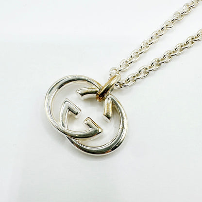 Gucci Interlocking Silver Necklace 49 cm — view 2