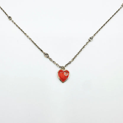 Gucci Interlocking Heart Silver Necklace 49 cm — view 4