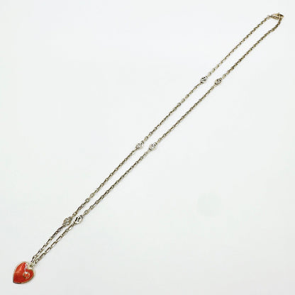Gucci Interlocking Heart Silver Necklace 49 cm — view 5