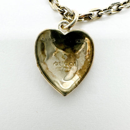 Gucci Interlocking Heart Silver Necklace 49 cm — view 3