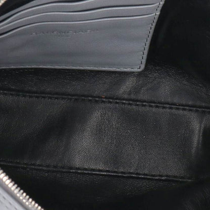 Balenciaga Triangle Logo Print Leather Clutch — view 3