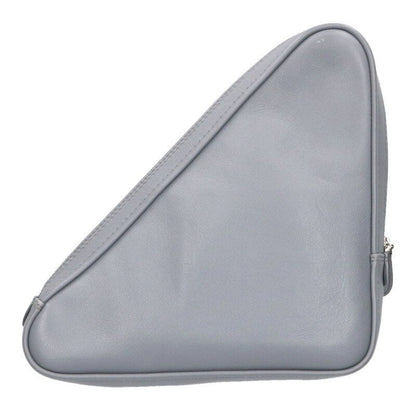 Balenciaga Triangle Logo Print Leather Clutch — view 2