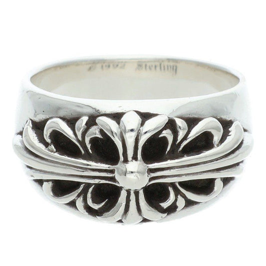 Chrome Hearts Flrl Crs Floral Cross Silver Ring