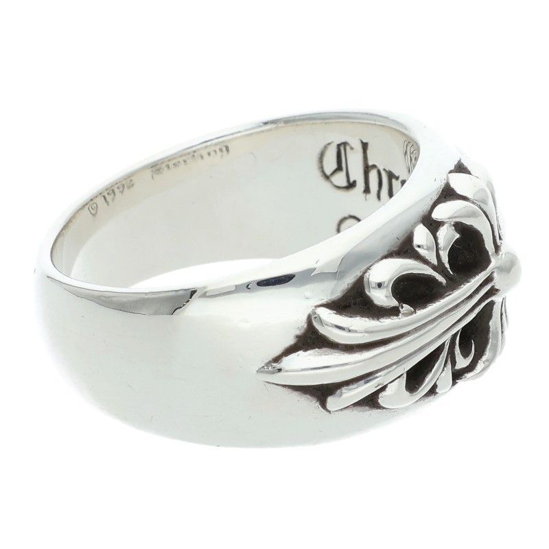 Chrome Hearts Flrl Crs Floral Cross Silver Ring — view 5