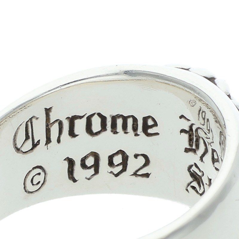 Chrome Hearts Flrl Crs Floral Cross Silver Ring — view 3
