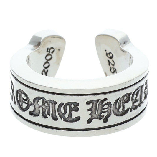 Chrome Hearts LG Scroll Label Silver Ring