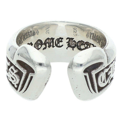 Chrome Hearts SM Scroll Label Small Silver Ring — view 2