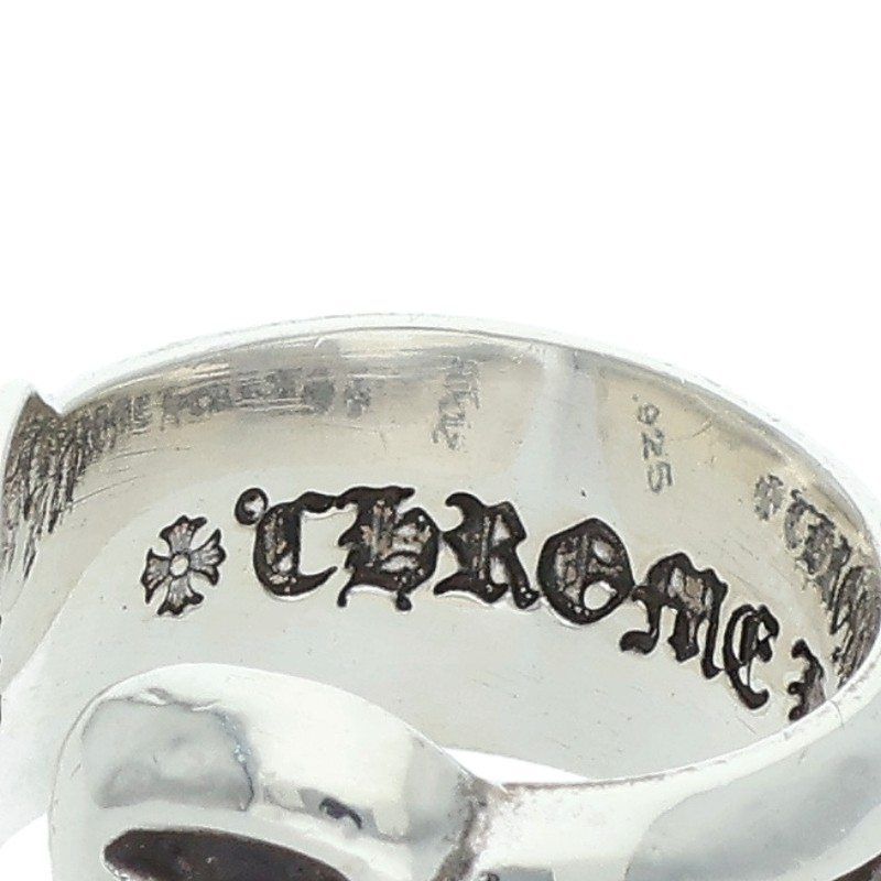 Chrome Hearts SM Scroll Label Small Silver Ring — view 3