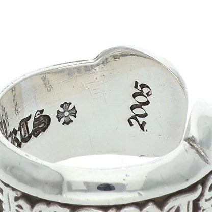 Chrome Hearts SM Scroll Label Small Silver Ring — view 4