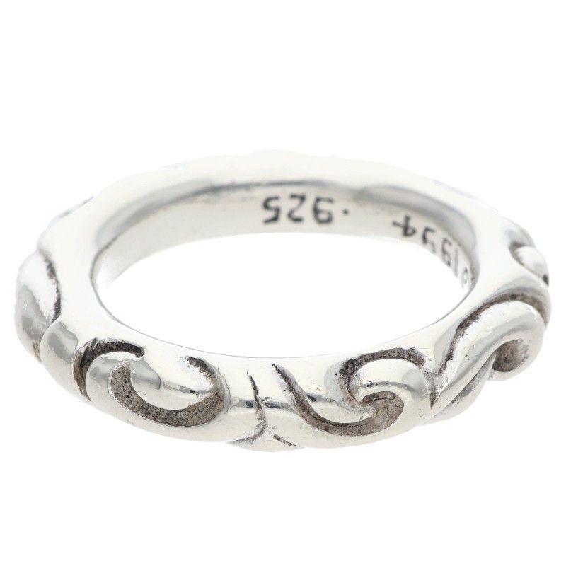 Chrome Hearts Scrl Band Scroll Silver Ring — view 2