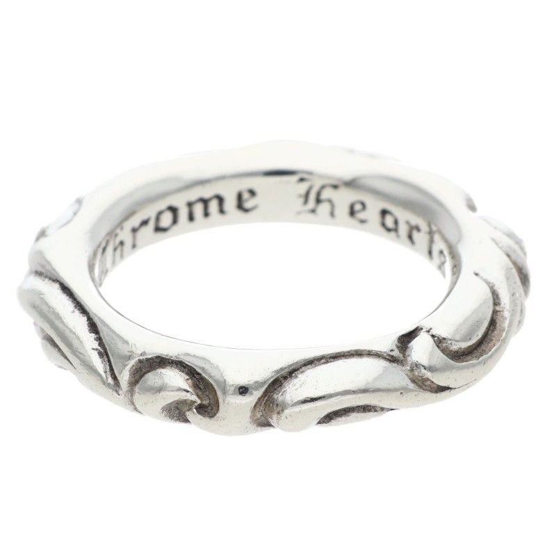 Chrome Hearts Scrl Band Scroll Silver Ring