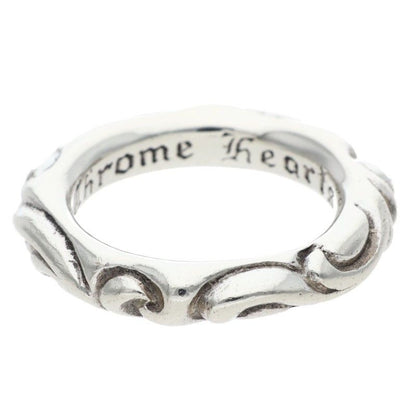Chrome Hearts Scrl Band Scroll Silver Ring
