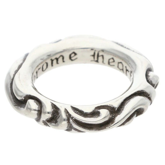 Chrome Hearts Scrl Band Scroll Silver Ring
