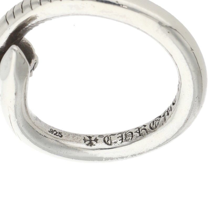 Chrome Hearts Nail Crsball Cross Ball Silver Ring — view 3