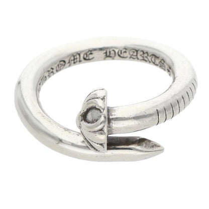 Chrome Hearts Nail Crsball Cross Ball Silver Ring