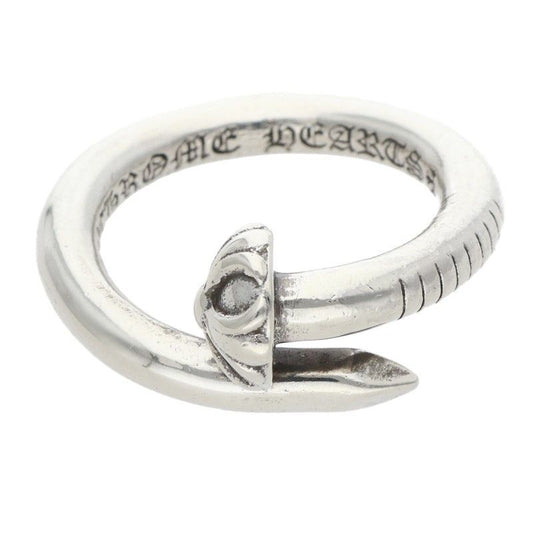 Chrome Hearts Nail Crsball Cross Ball Silver Ring