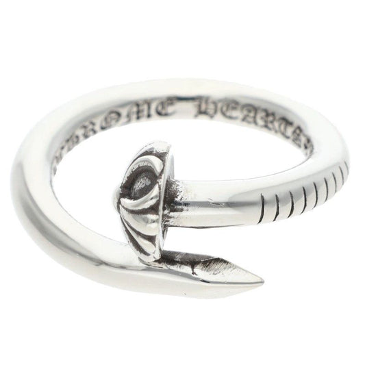 Chrome Hearts Nail Crsball Cross Ball Silver Ring