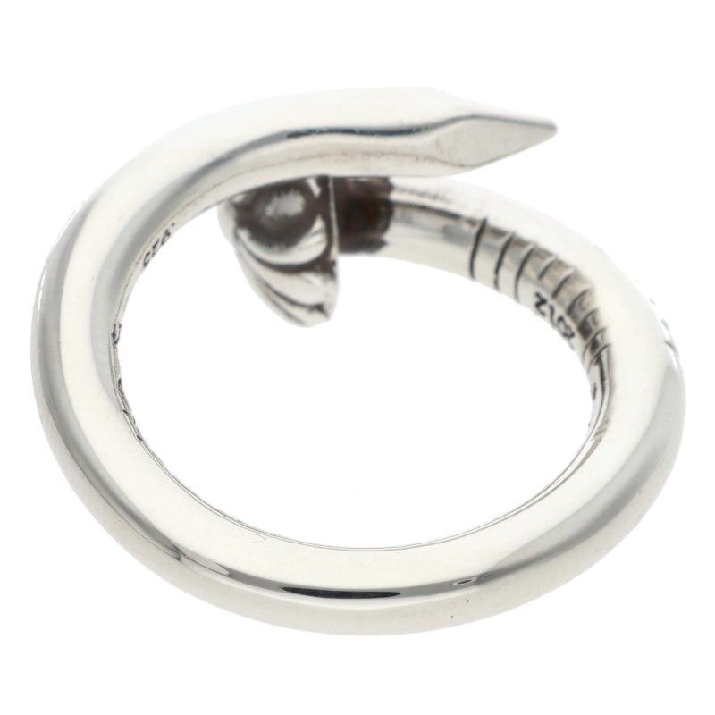 Chrome Hearts Nail Crsball Cross Ball Silver Ring — view 2