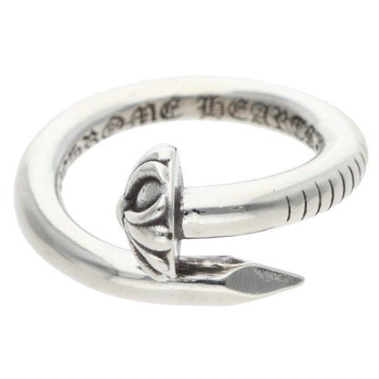 Chrome Hearts Nail Crsball Cross Ball Silver Ring