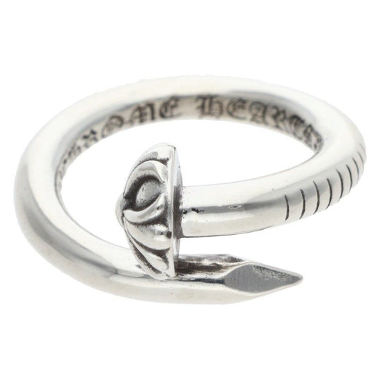 Chrome Hearts Nail Crsball Cross Ball Silver Ring