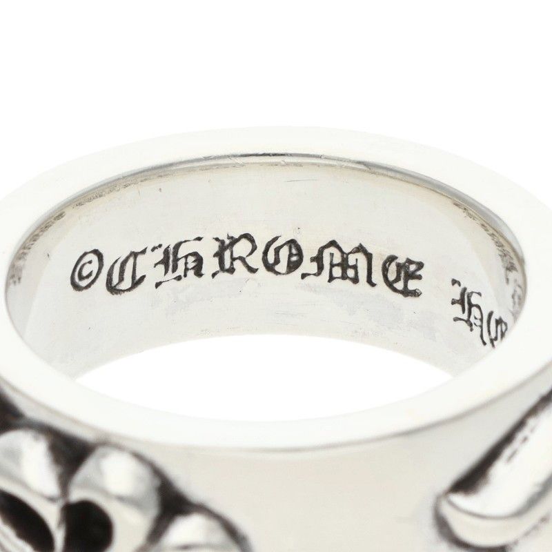Chrome Hearts Dbl Narrow Vine Band Double Silver Ring — view 4