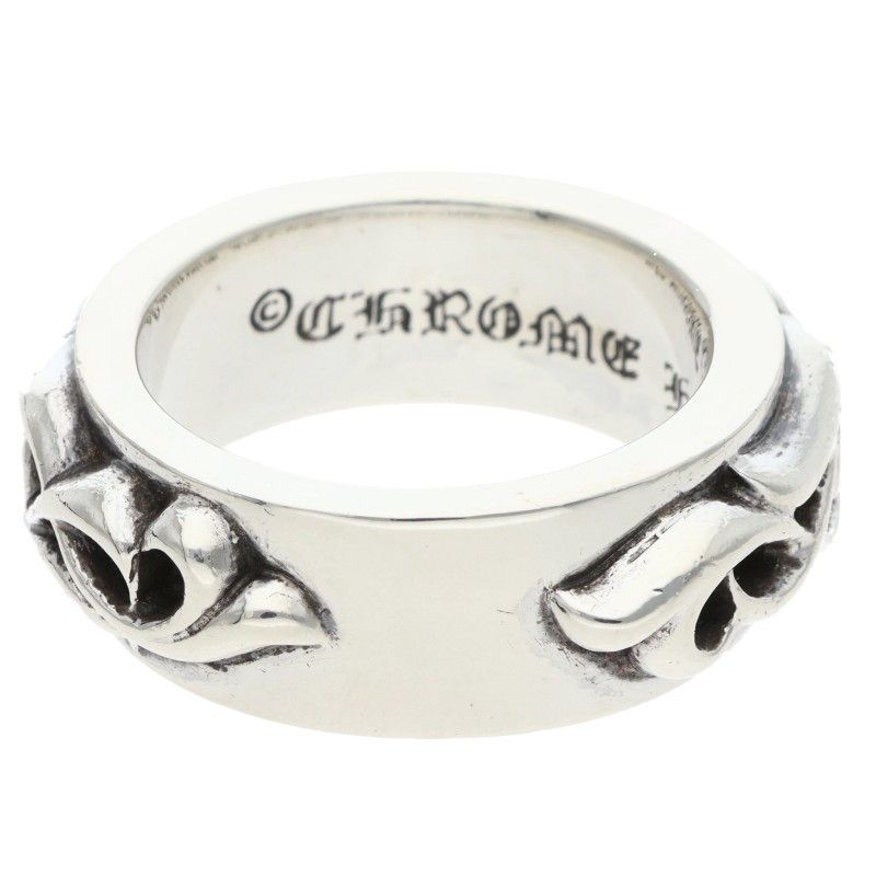 Chrome Hearts Dbl Narrow Vine Band Double Silver Ring — view 3