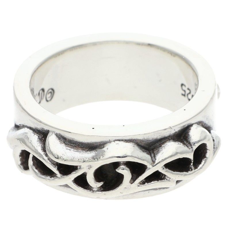 Chrome Hearts Dbl Narrow Vine Band Double Silver Ring — view 2