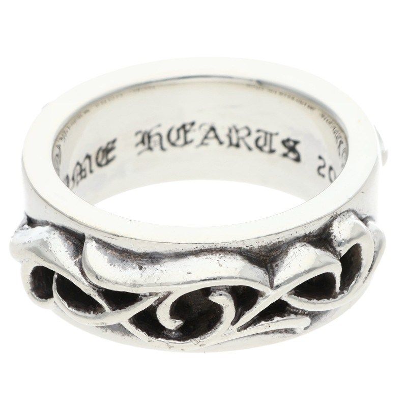 Chrome Hearts Dbl Narrow Vine Band Double Silver Ring