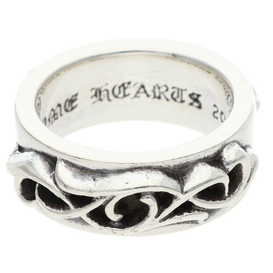 Chrome Hearts Dbl Narrow Vine Band Double Silver Ring