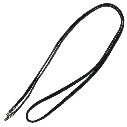 Chrome Hearts Leather Braid Scroll Silver Necklace — view 2