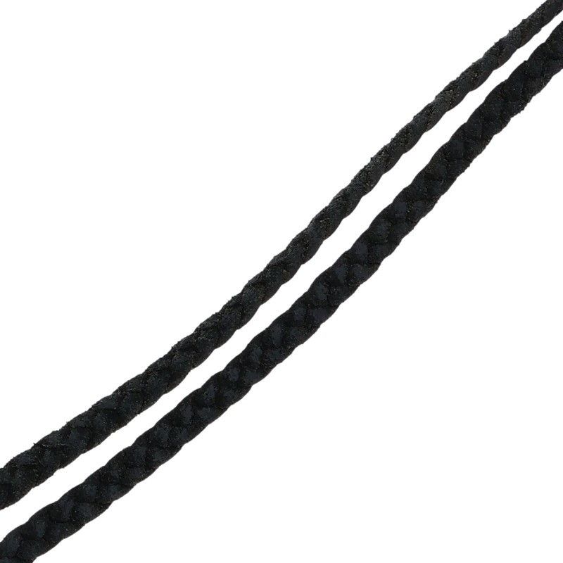 Chrome Hearts Leather Braid Scroll Silver Necklace — view 5