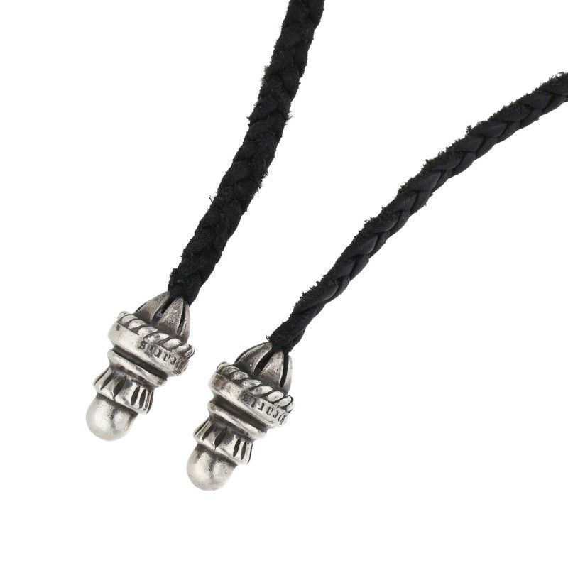 Chrome Hearts CH Crs Sml BC Small CH Cross Boro Chip Silver Necklace — view 4
