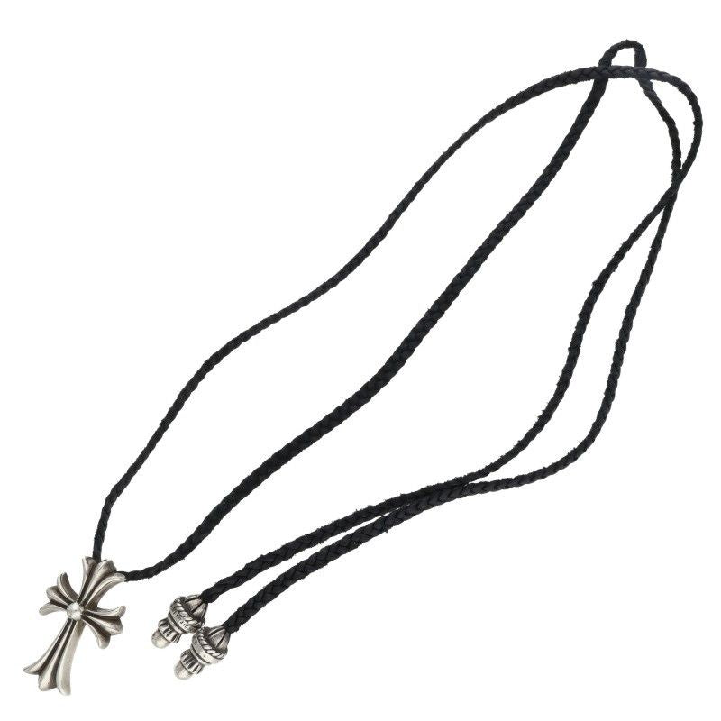 Chrome Hearts CH Crs Sml BC Small CH Cross Boro Chip Silver Necklace — view 2