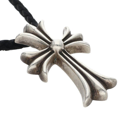Chrome Hearts CH Crs Sml BC Small CH Cross Boro Chip Silver Necklace — view 5