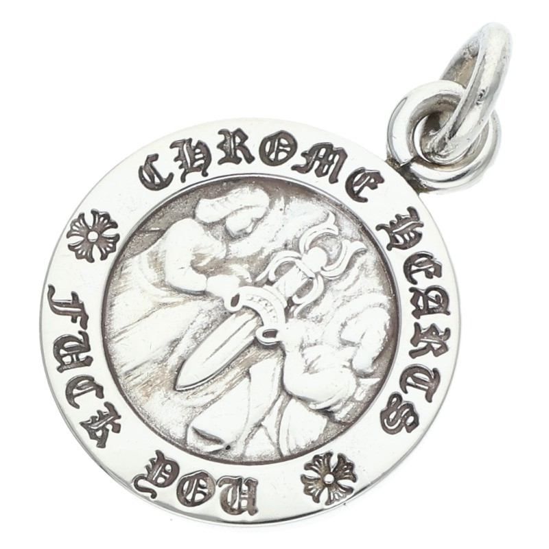 Chrome Hearts Chrm Angl Mdl Angel Medal Charm V1 Silver Pendant